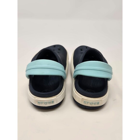 CROCS NAVY BLUE & SKY BLUE SLIP ON SHOES CHILDREN KIDS YOUTH SIZE 6 7 SCHOOL - Picture 8 of 12